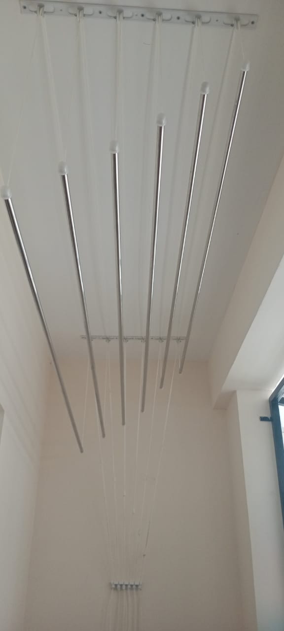 Balcony Cloth Drying Roof Hangers [ 7feet x 6 lines ] Premium