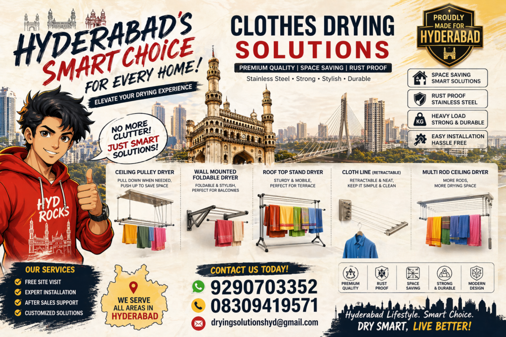 Balcony Clothes Drying Hanger Hyderabad