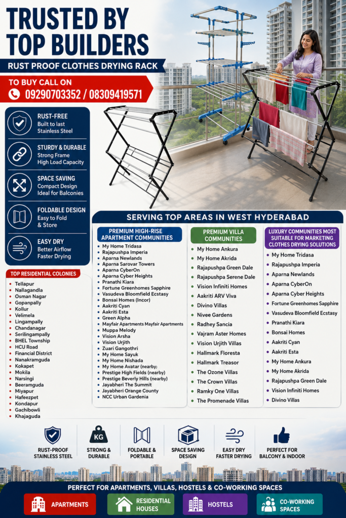 Buy Clothes Drying Rack Near Tellapur Nallagandla Nanakramguda Call 09290703352